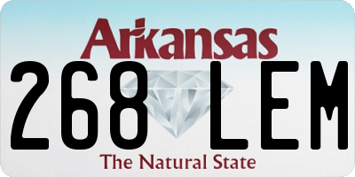 AR license plate 268LEM