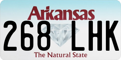 AR license plate 268LHK