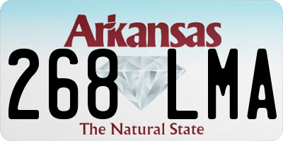 AR license plate 268LMA