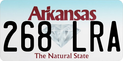 AR license plate 268LRA