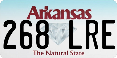 AR license plate 268LRE