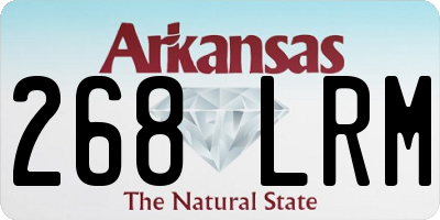 AR license plate 268LRM