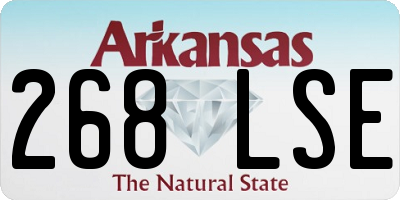 AR license plate 268LSE