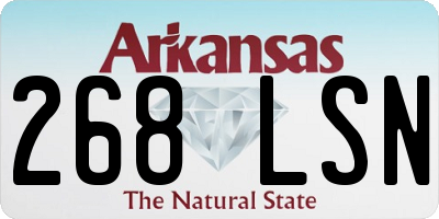 AR license plate 268LSN