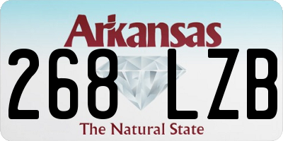 AR license plate 268LZB