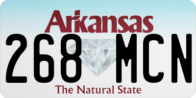 AR license plate 268MCN