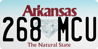 AR license plate 268MCU