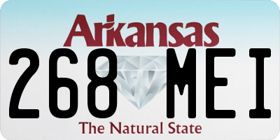 AR license plate 268MEI