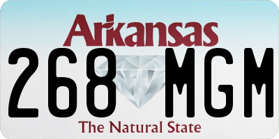 AR license plate 268MGM