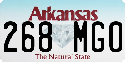 AR license plate 268MGO