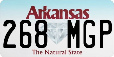 AR license plate 268MGP
