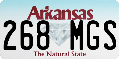 AR license plate 268MGS