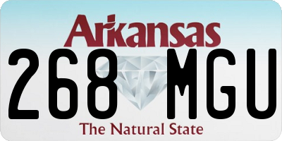 AR license plate 268MGU