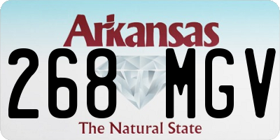 AR license plate 268MGV