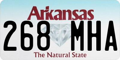 AR license plate 268MHA