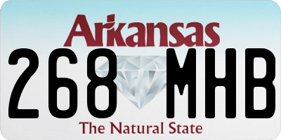 AR license plate 268MHB
