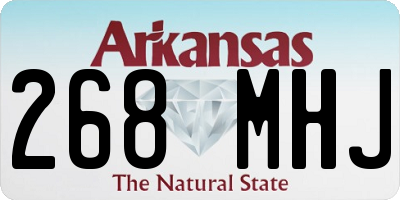 AR license plate 268MHJ