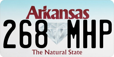 AR license plate 268MHP