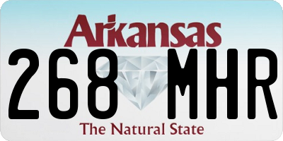 AR license plate 268MHR