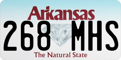 AR license plate 268MHS