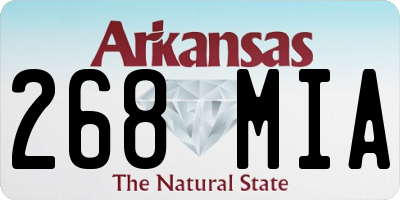 AR license plate 268MIA