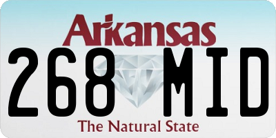 AR license plate 268MID