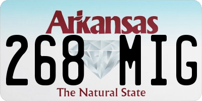 AR license plate 268MIG