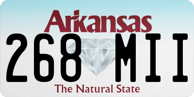 AR license plate 268MII