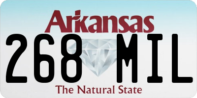 AR license plate 268MIL