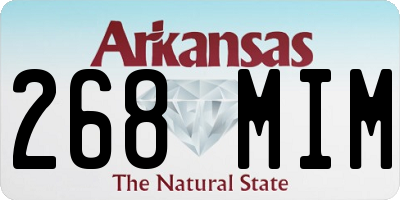 AR license plate 268MIM