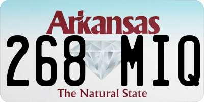 AR license plate 268MIQ