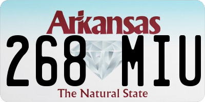 AR license plate 268MIU