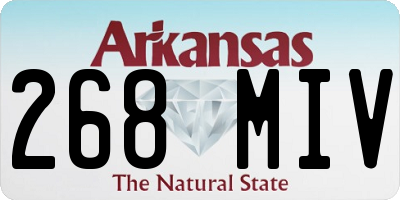 AR license plate 268MIV