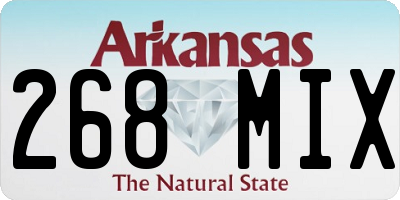 AR license plate 268MIX