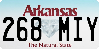 AR license plate 268MIY