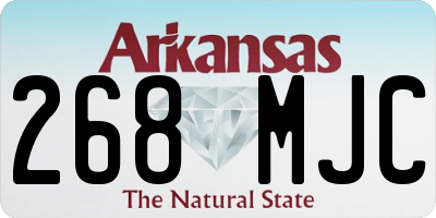 AR license plate 268MJC