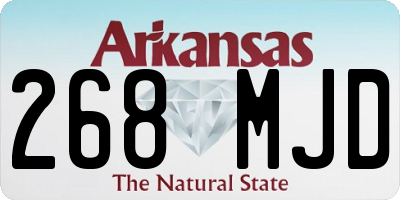 AR license plate 268MJD