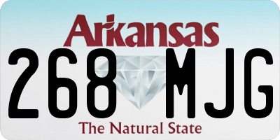 AR license plate 268MJG
