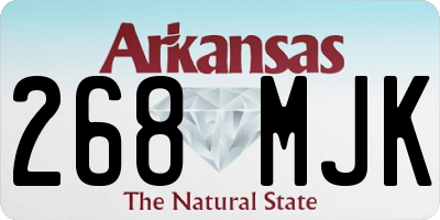 AR license plate 268MJK