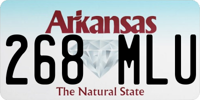 AR license plate 268MLU