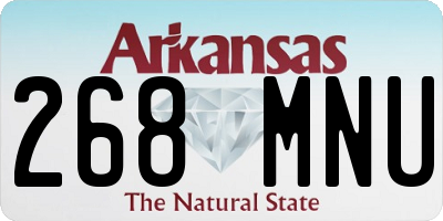 AR license plate 268MNU