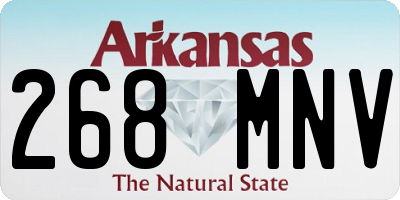 AR license plate 268MNV
