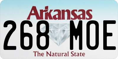 AR license plate 268MOE