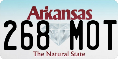 AR license plate 268MOT
