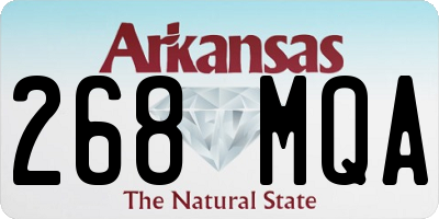 AR license plate 268MQA