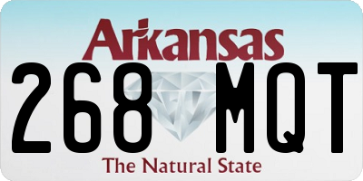 AR license plate 268MQT