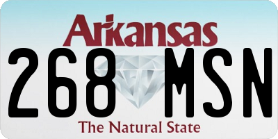 AR license plate 268MSN