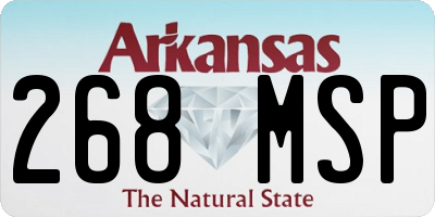 AR license plate 268MSP
