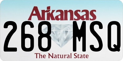 AR license plate 268MSQ