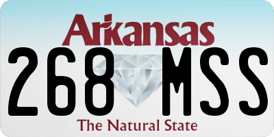 AR license plate 268MSS